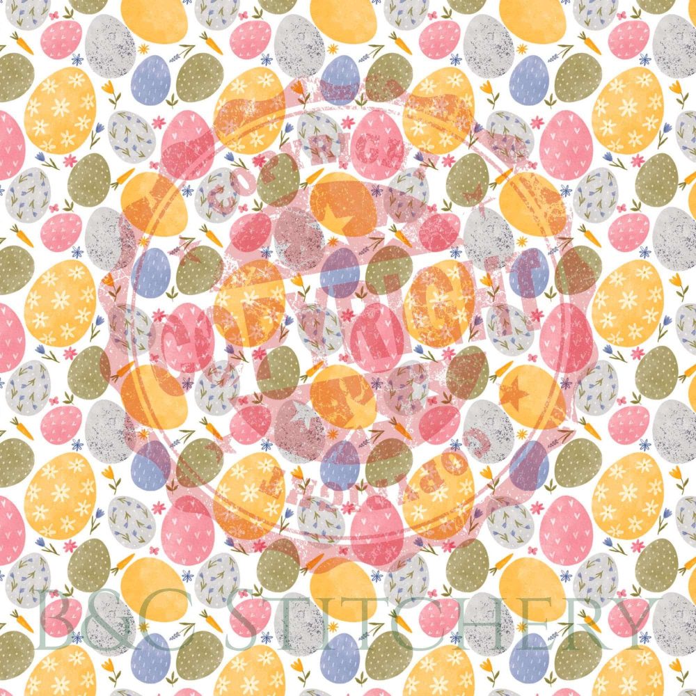 Colorful patterned Easter eggs design background