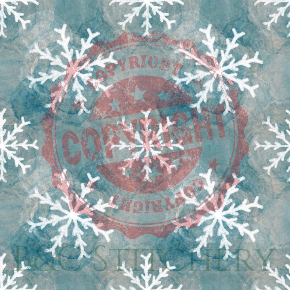 Snowflake pattern with copyright watermark overlay