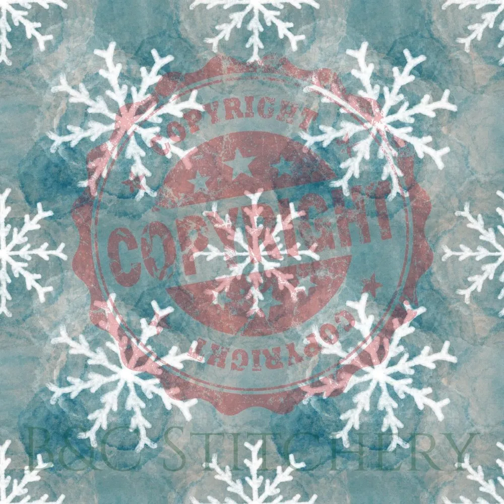 Snowflake pattern with copyright watermark.